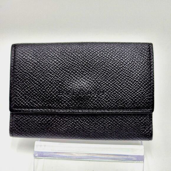 BVLGARI KEY HOLDER Black Leather - Picture 10 of 14